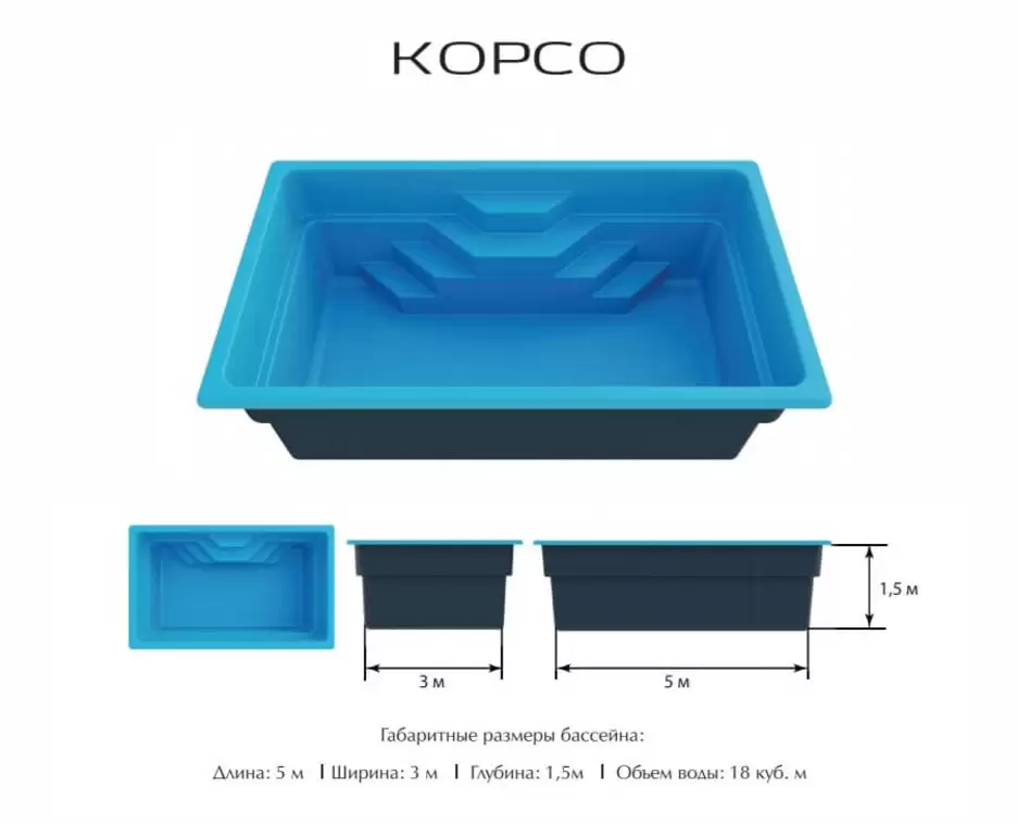 Композитный Бассейн Корсо PREMIUM - 1