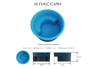 Композитный Бассейн Классик PREMIUM - 1min