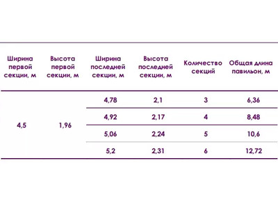 Павильон AVANGARD Высотой Первой Секции 1,96м Шириной 4,5м - 1min